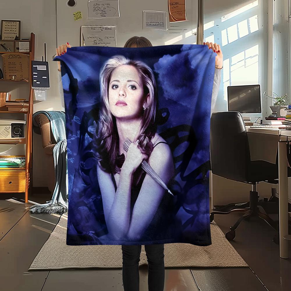 Buffy the Vampire Slayer,pattern Flannel Blanket, High Quality Comfortable for All Seasons, Home Decor, Warmth and Comfort, Perfect for Gifts.