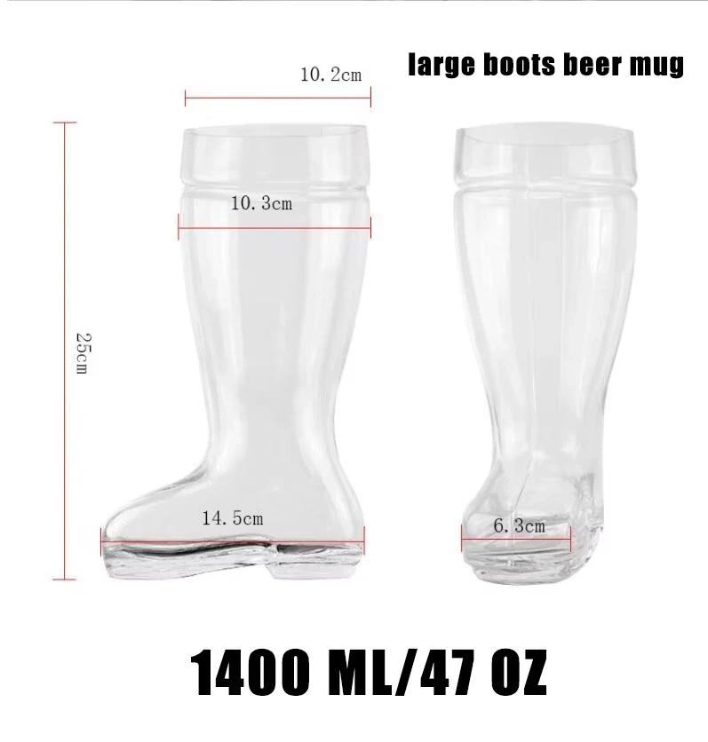 Large Capacity Boot Shape Glass Cup