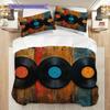 1PC Music, guitar Theme Bedding Quilt Set Quilt Cover Pillowcase Home Decoration Birthday Gift (1 * duvet cover + 2 * pillowcase, without core)