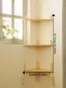 1/2/3-Layers Corner Shelf Wood Display Stand Boho Home Decoration Pastoral Style Macrame Handmade Floating Shelves Living Room