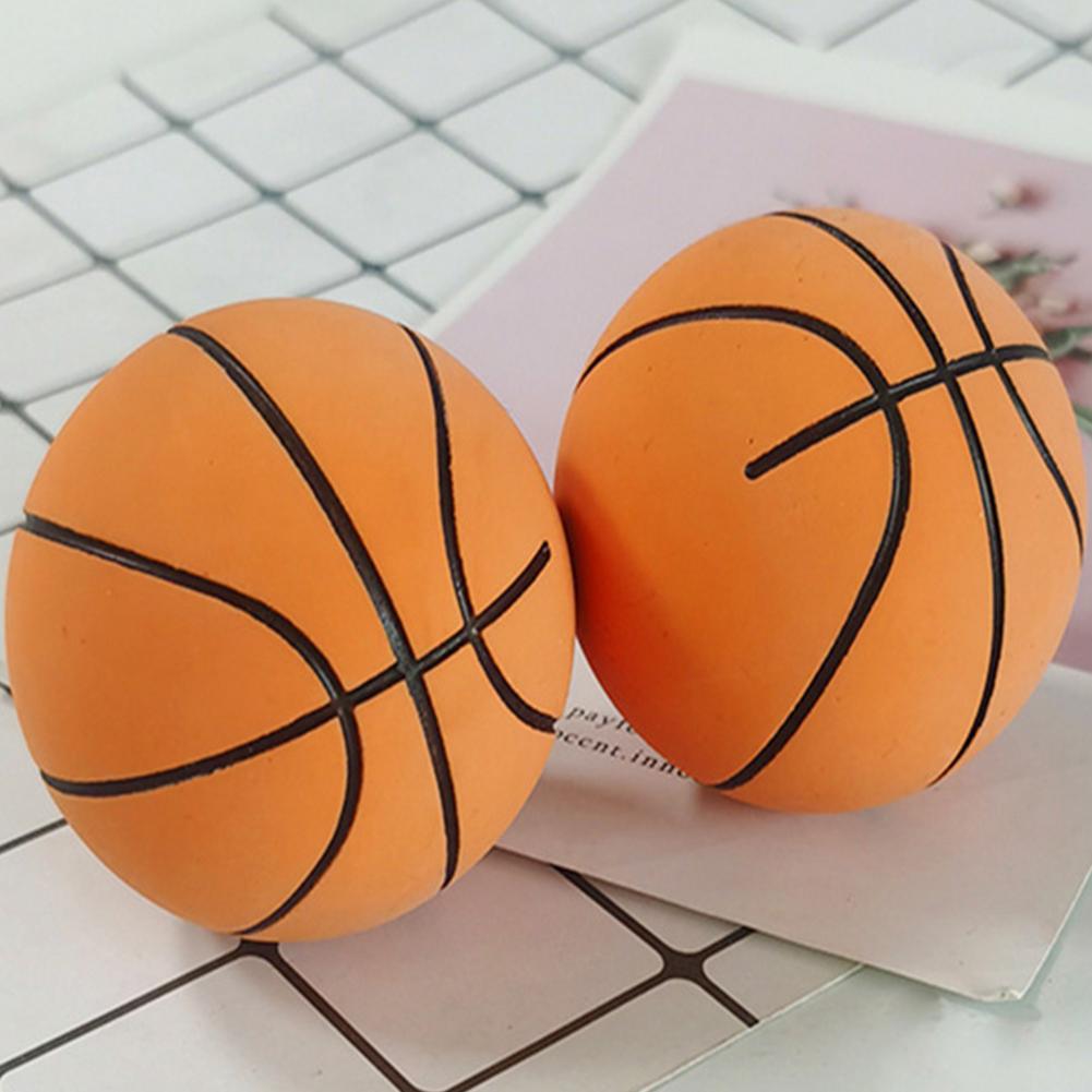 6cm High Elastic Mini Basketball Rubber Small Inflatable Basketball Soft Mini Sports Basketball Family Parent-Child Games