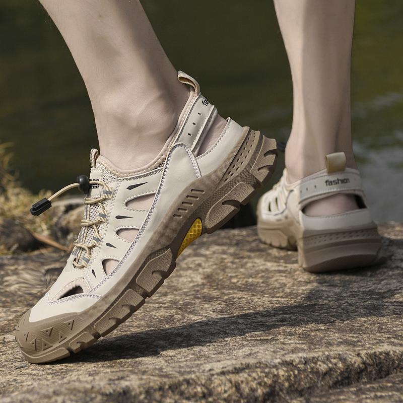 Fashion Comfortable Quick-Dry Beach Shoes  Non-Slip Sole Wading Aqua Shoes Hot Style Male Summer Sandals Fashion Men Hollow Out Sandals