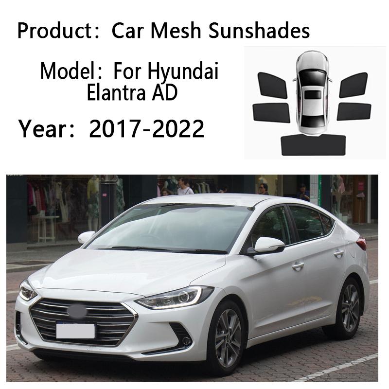 Sun Shades For Hyundai Elantra AD Avante 2017-2022 Sunshades Magnetic Heat Insulation Curtains Privacy Window Visor Accessories