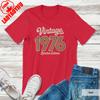 Retro 1976 50th Birthday Gift For Unisexs Best Friend Bday 70s Vintage Shirt Unisex Allmatch Casual Style Printed Tshirt Tops