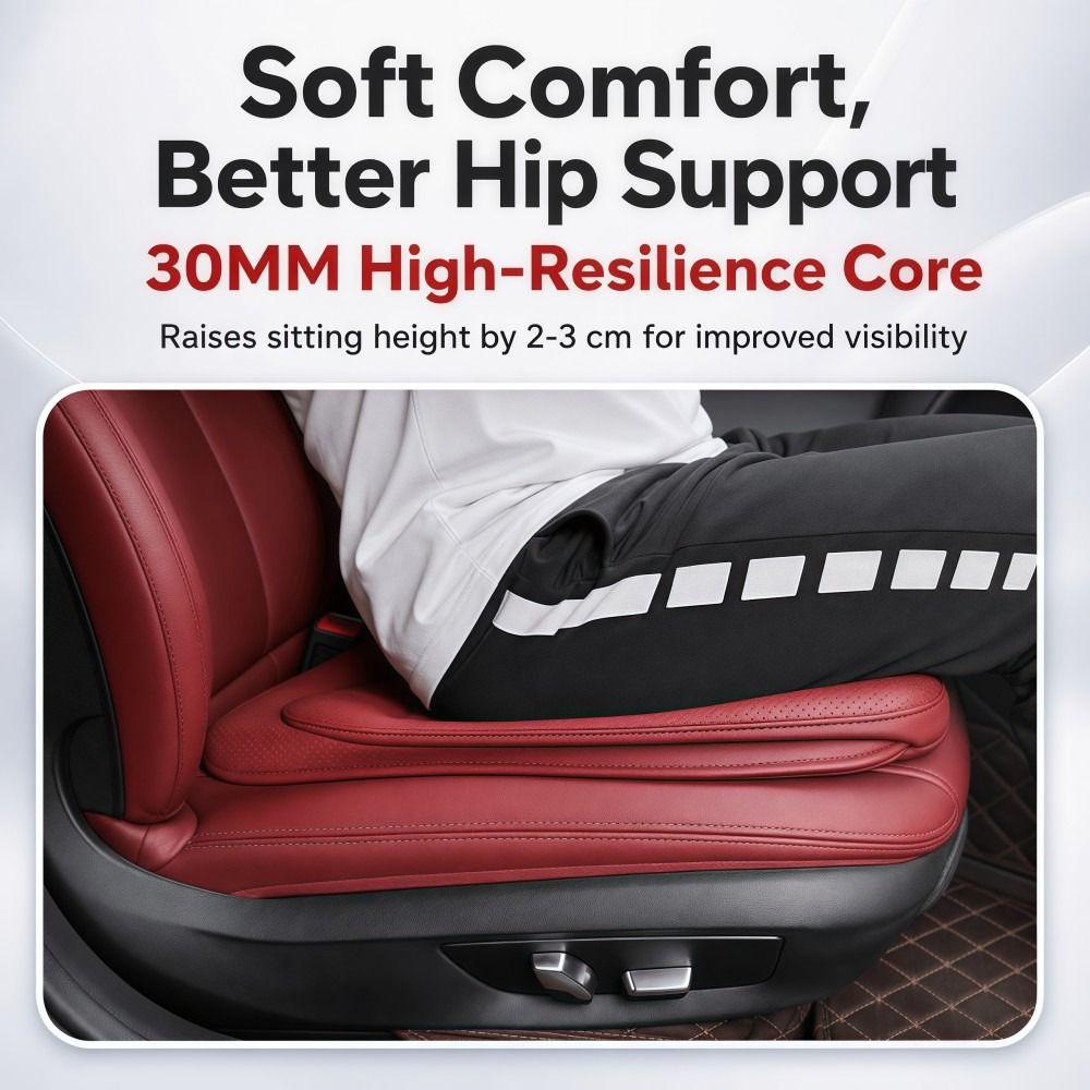 Breathable Car Seat Pad Nappa Leather Four Seasons Cushion Auto Universal