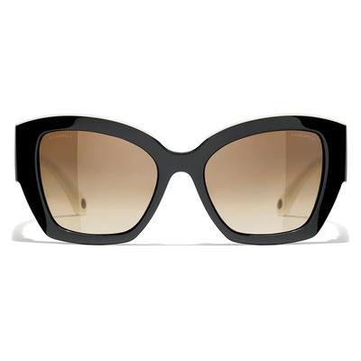 Montatura Logo Occhiali da Sole a Farfalla in Nylon Occhiali da Sole Unisex neri CH6058-C1656