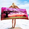 Lightweight Thin Beach Towel Plum Bossom Flower Oversized Microfiber Sand Free Towels Quick Dry Travel Camping Beach Accessories