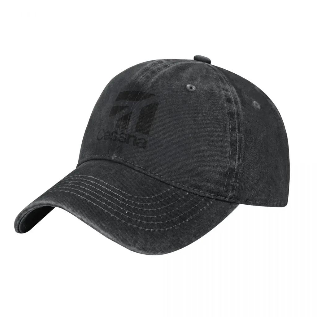 Cessna Black Logo Baseball Cap American Aircraft Manufacturer Running Hippie Trucker Hat Unisex Teens Casual Baseball Caps