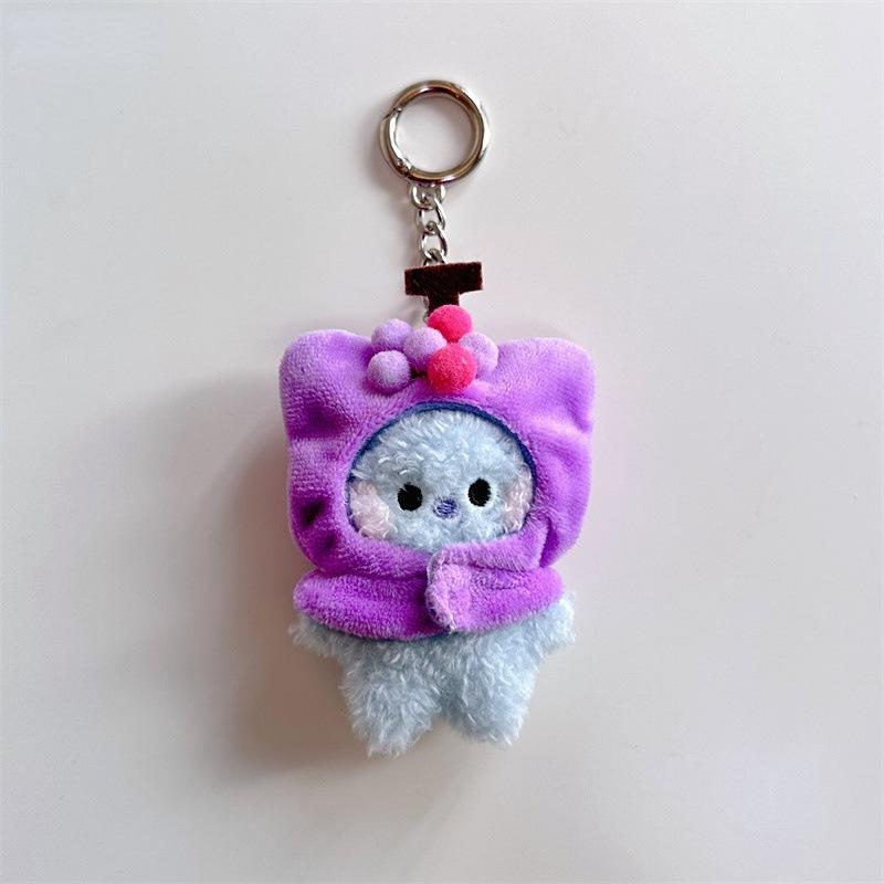 BT21 KPOP MININI FRUITS DOLL Mini Fruit Doll Plush Doll Charm Key Ring Charm ARMY Fan Gift Couple Gift Beautiful Design