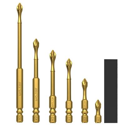 6-teiliges Schraubendreher-Bit-Set Kreuzschlitzschraubendreher Bohrer Hochfeste Schraubendrehung