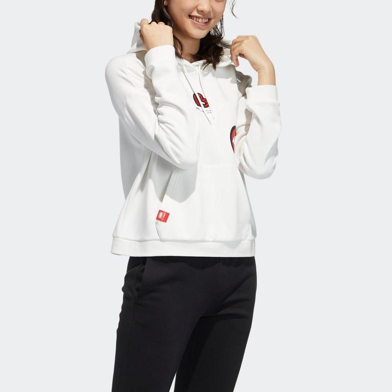 adidas Neo x Marvel Spider-Man Women's Off-White Hooded Sweatshirt H55126