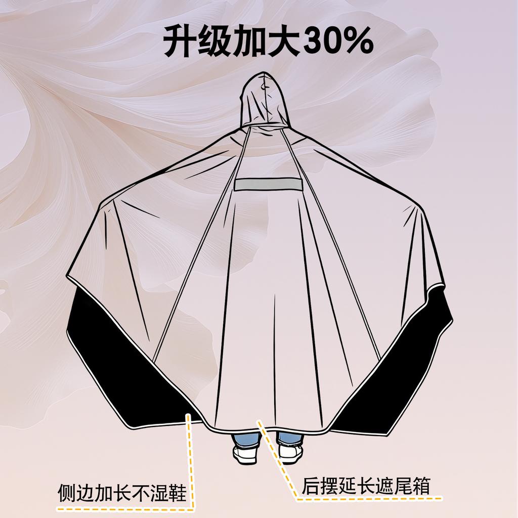 Raincoat electric vehicle motorcycle raincoat enlarged and thickened male and female whole body rainstorm protection single double electric vehicle