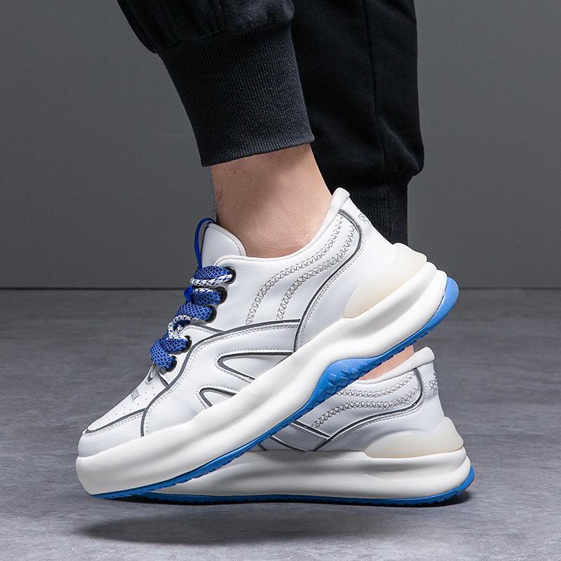Extra Large Size Men's Shoes 2025 Spring New Platform Sports Shoes Men's Fashion Versatile Casual Trendy Shoes Inner Height-increasing Board Shoes
