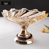 Flavinmci European Modern Pedestal Crystal Glass Fruit Bowl