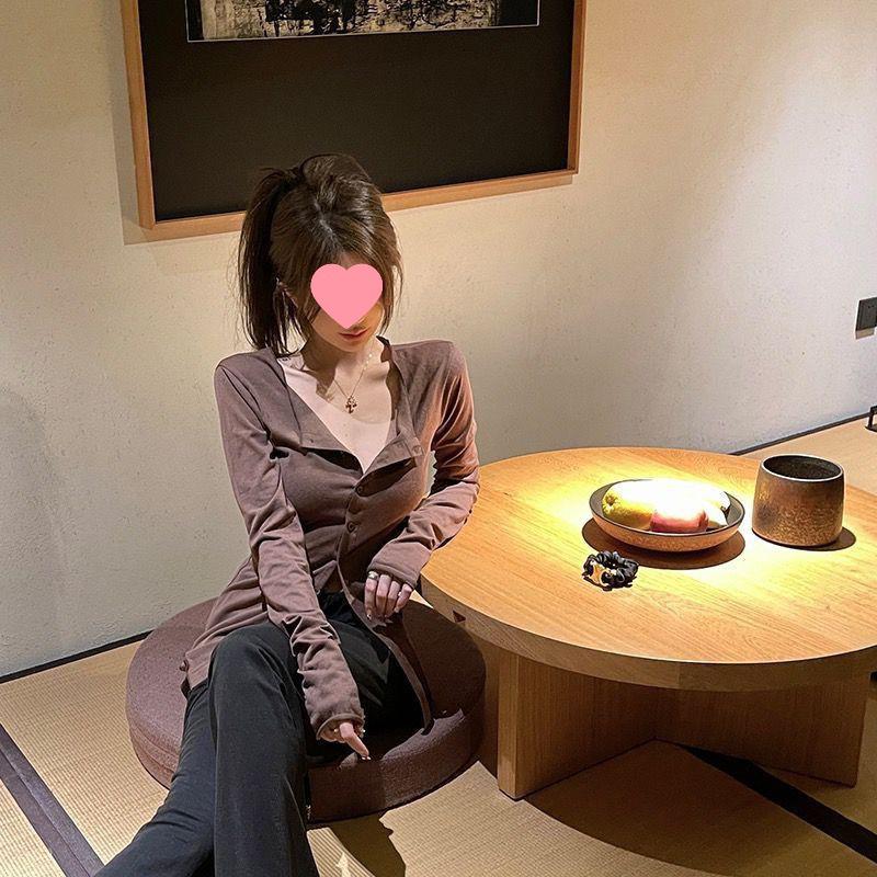 Chic Sweet & Spicy Plus Size Slimming Top for Women - Autumn Niche Design