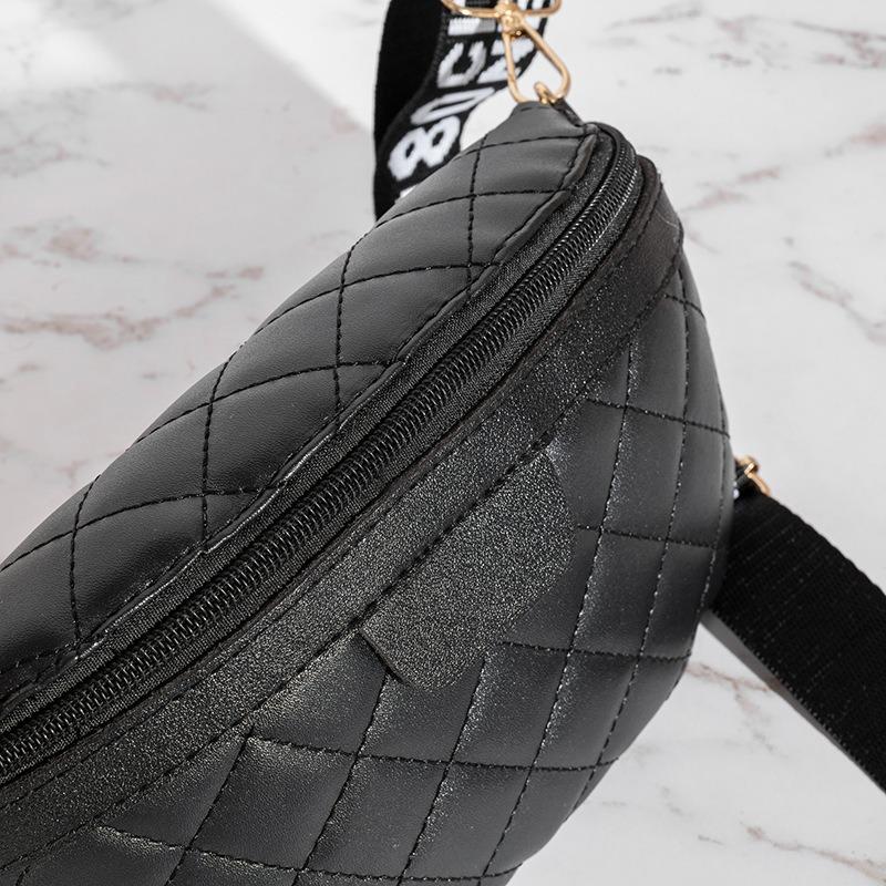Bag autumn new niche design printing webbing embroidered fanny pack shoulder bag messenger bag