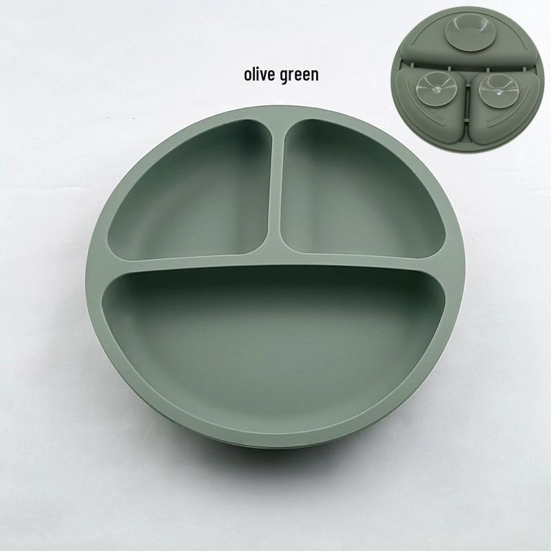 Spot Silicone Divided Baby Plate - Suction Bowl for Infant Feeding and Training