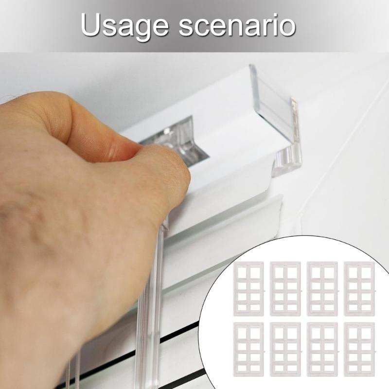 8lots High Transparency Plastic Curtain Spacers Block Window Blind Spacers Protects From Wall Damage