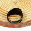 Square Retro Black Rings Jewelry Glass Stone Rings Simple Black Stone Square Ring  Funerals