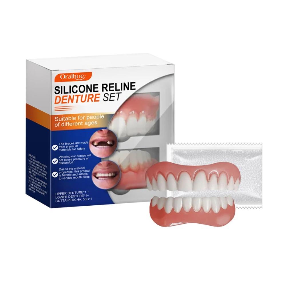 DIY Denture Liner Soft Denture Silicone Reline Kit Soft Instant Teeth  For Men And Women