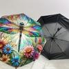1PC Dragonfly Stained GlassAutomatic Open/Close Umbrella with Windproof, 8-Rib Sturdy Canopy, Durable Ribs, Fashionable Design, Outdoor Accessory, Fun