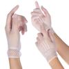 White Black Evening Party Accessory Uv-proof Driving Lace Finger Mesh Fishnet Gloves Bride Mittens