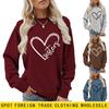 Sisters Love Heart Round Neck Long-Sleeve Hoodie - Versatile Women's Fashion