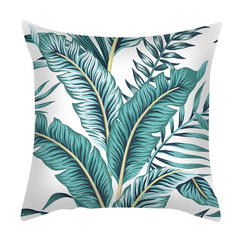 Green Plant Sofa Cushion Cover - Stylish Home Fabric Decor