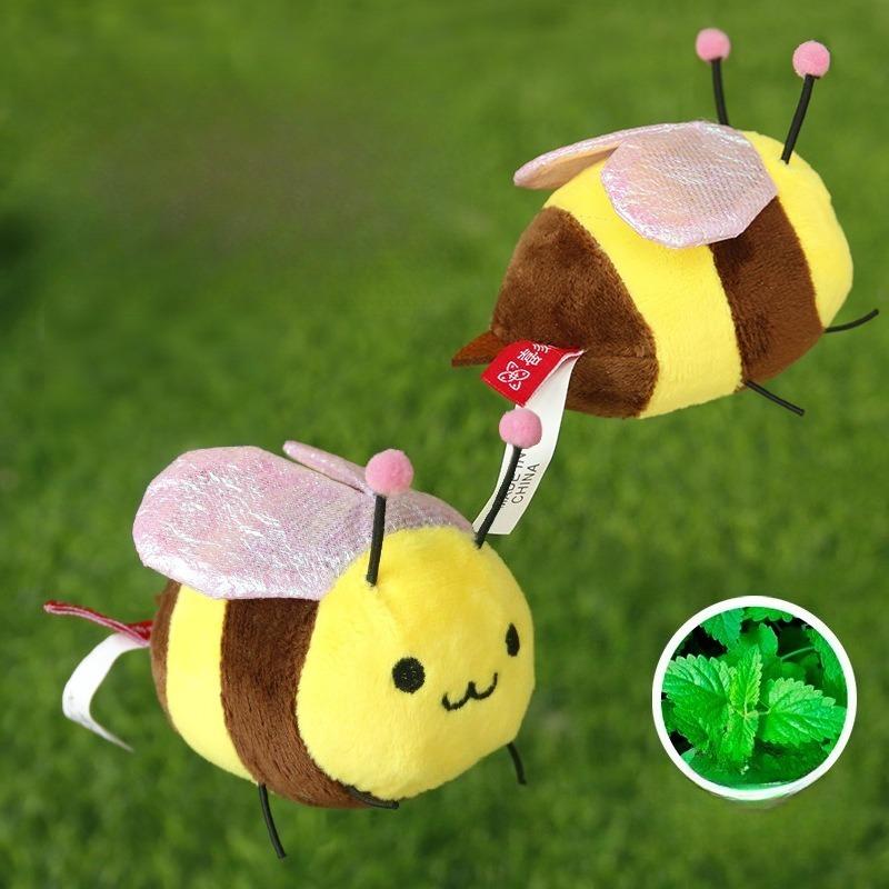 1Pcs Cat Toys Fat Bee Catnip Doll Bell Pet Supplies Cute Safety Materials Health Stamina Consume Physical Strength