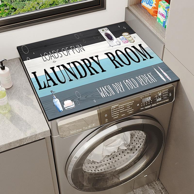 

Чехол для стиральной машины American Retro: Впитывающая, нескользящая, грязеотталкивающая, пыленепроницаемая защитная накладка из кристального бархата 60*60cm (Crystal Velvet)