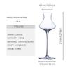 TT6203 CRISON Crystal Tulip Shape Tasting Glass Creative Goblet Cocktail Glasses Whiskey Fragrant Cup for Party Bar Drinkware