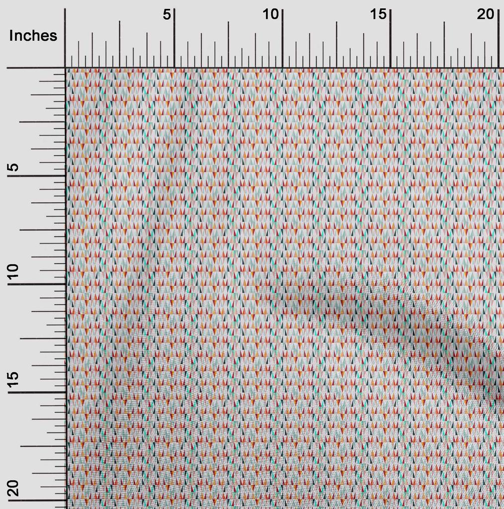 oneOone Cotton Flex Maroon Fabric Triangle Dress Material Fabric Print Fabric By The Yard 40 Inch
