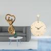 Romantic Lovers Sculpture Ornament And Minimalist Modern Nordic Wall Clock Decorative Gift for