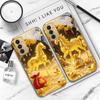 The Golden Lucky Horse For Samsung Galaxy S 21 S22 S23 Plus S24 Ultra S20 FE 25Ultra S21+ S9+ 22Plus Golden glass phone case