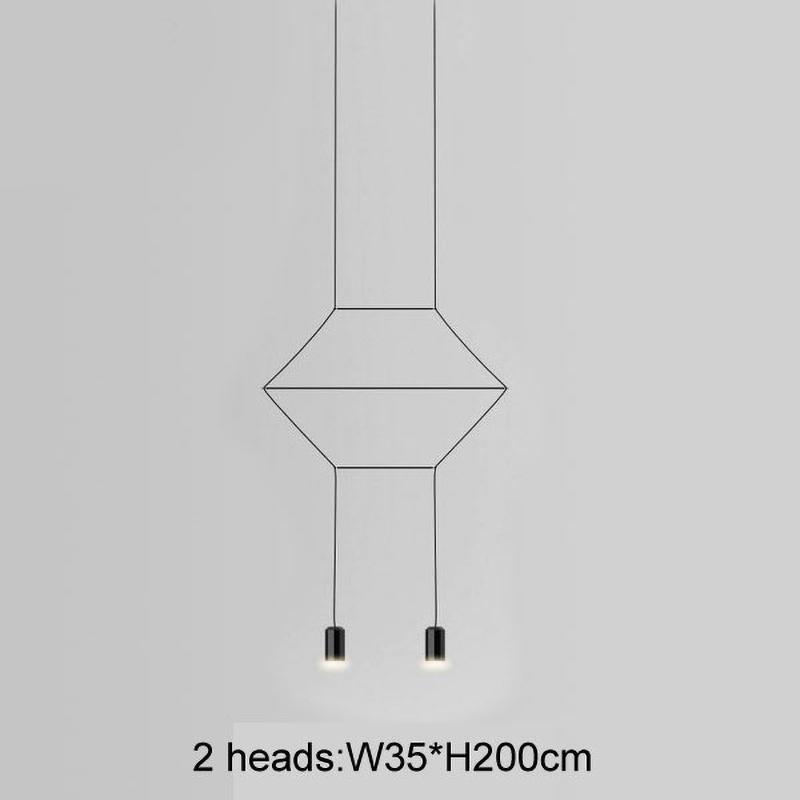 Lămpi Suspendate LED G9 Artă Fier Industrial Linie Lungă Aplice de Perete Negru Minimalist Montat Agățat Dormitor Living Decorare