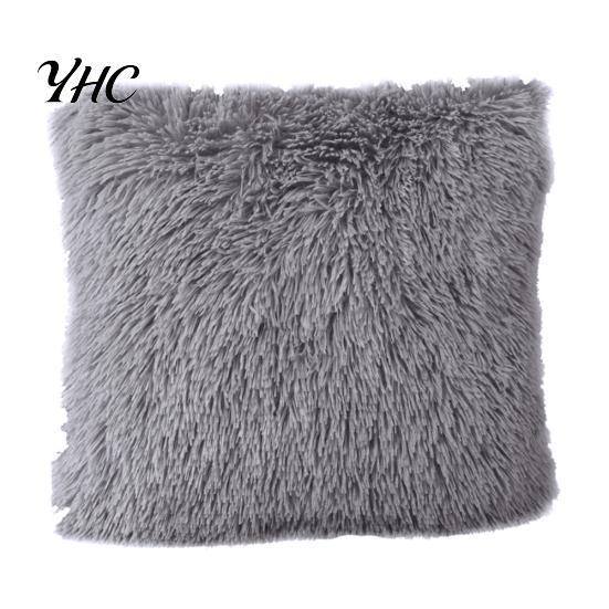 Warm Soft Fluffy Throw Pillow Case Cover Cushion Home Bed Sofa Car Decoration