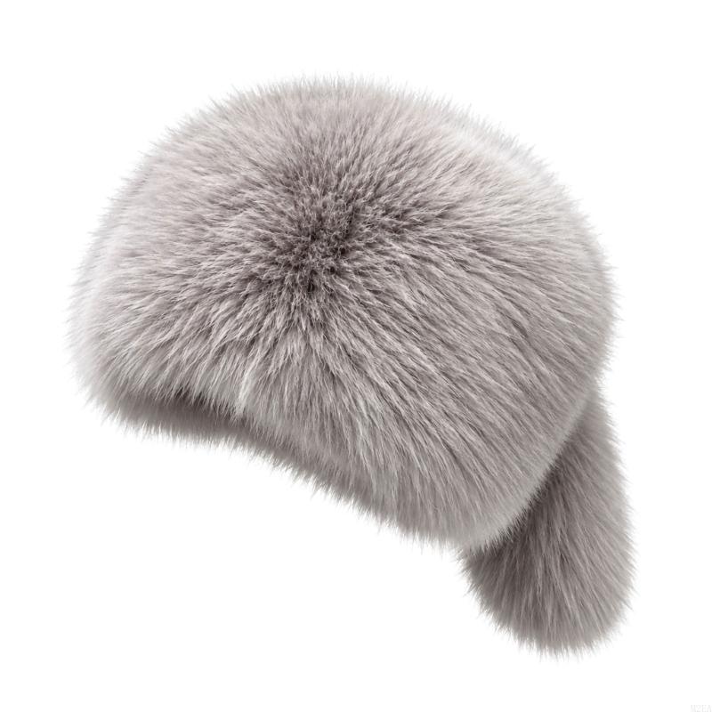 New Winter Warm Head Covering Ushanka Hat with Extended Earflaps and Tail Design