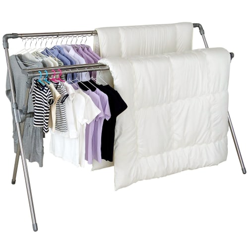 Ekans EX-701W Stainless Steel Extendable Multi-Function Futon Dryer with Double Bars for 3-5 People