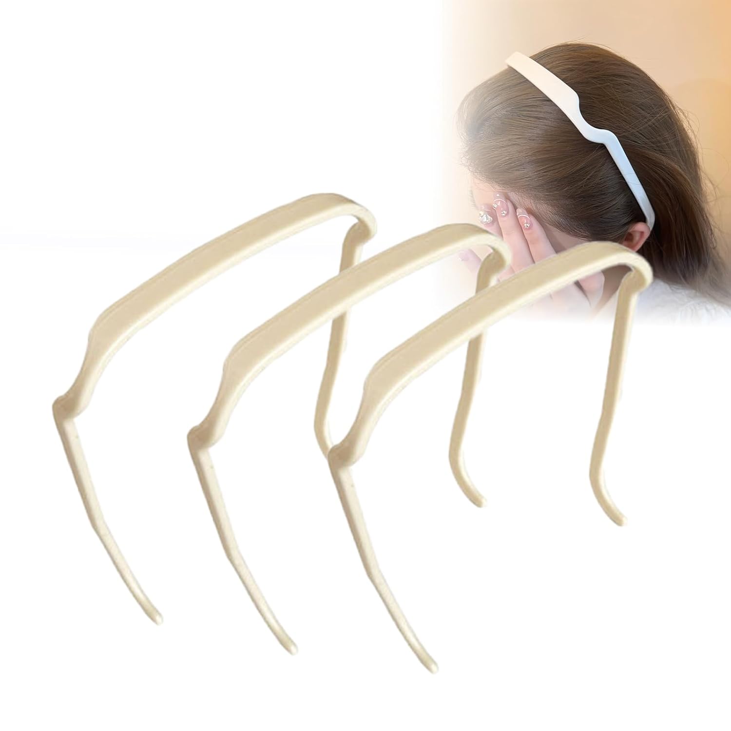 

Sunglasses-Style Headband Invisible Square Design with Curled Thickened Headband Unisex Ideal for Daily Wear or Gifting