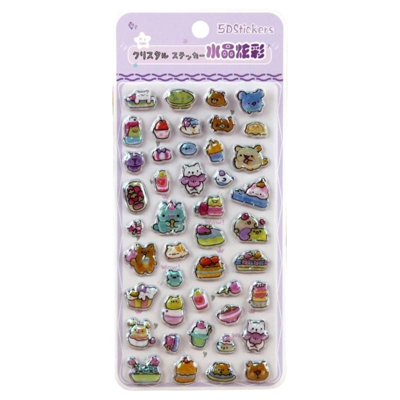 Cute Puffier Sticker for Kids, 3D Design Sticker for Boys Girls, Reusing Tiny Sticker for Phone Case Notebook Handcraft
