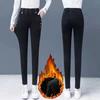 Warm Skinny Denim Pants Winter Plus Velvet Stretch Pencil Jeans Women Big Size 34 Vintage Slim Thicken Jean High Waist Leggings