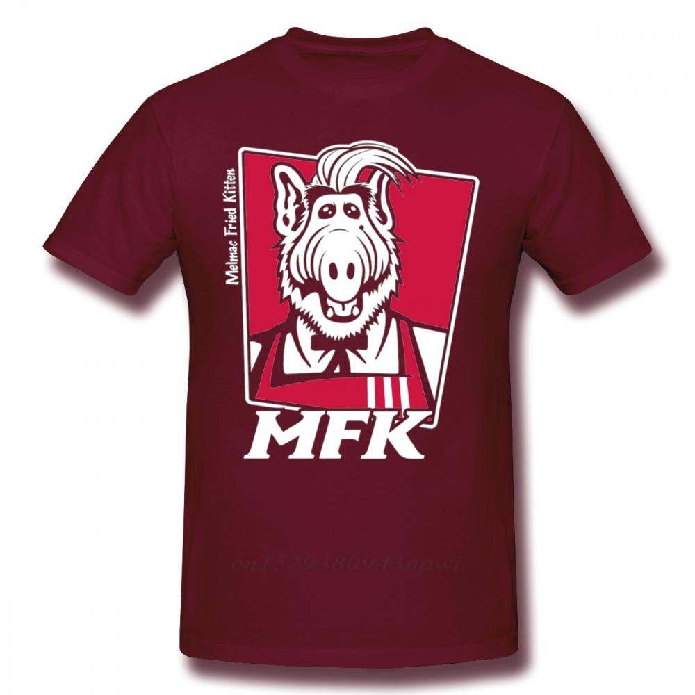 Funny Melmac Fried Kitten Alf Tee Shirt Harajuku Unisex Cartoon Graphic Print T Shirt 100 Cotton Plus Size TShirt S