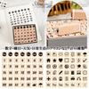 Wooden Set of Rubber Days of the Diary S.fields.inc Stamps, 84, Stamps, Calendar, Numbers, Week, Dates, Weather,