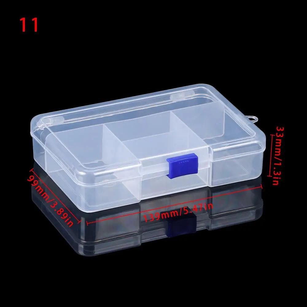 Multi Styles Small Square Clear Plastic Storage Box For Jewelry Diamond Embroidery Craft Bead Pill Home Storage Organization