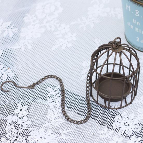 Yousheng Miniature Birdcage Ornaments, Decorative Mini Birdcage Figurine, Cute Garden Succulents Pot Decor Tea Banquet