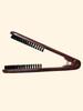 Professional V Type Hair Straighten Comb Double Brushes Hairdressing Comb Hair Brush Wooden Handle Anti-static Styling Tools