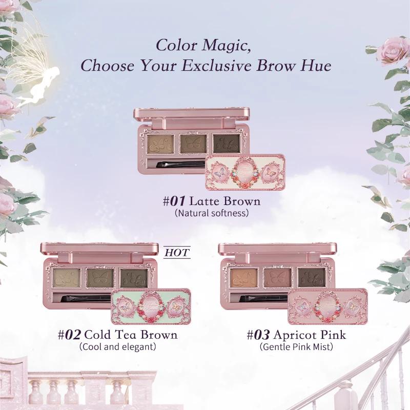 Flower Knows Midsummer Fairytales Collection Eyebrow Palette Cosmeticos Brow Pencil Eyebrows Enhancers Shape Set With Brush