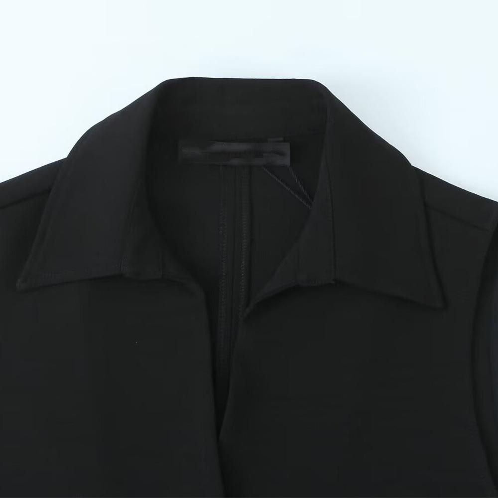 TAOP&ZA Women's Summer Neutral Waist-Hugging Single-Breasted Vest Top