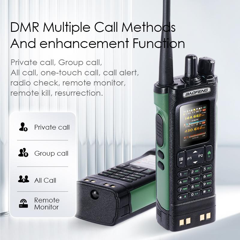 Baofeng DM32 DMR Digital Belt Clip Walkie Talkie with GPS Wirless Copy Frequency AES256 TDMA Dual Time Slot AM FM APRS Ham Radio