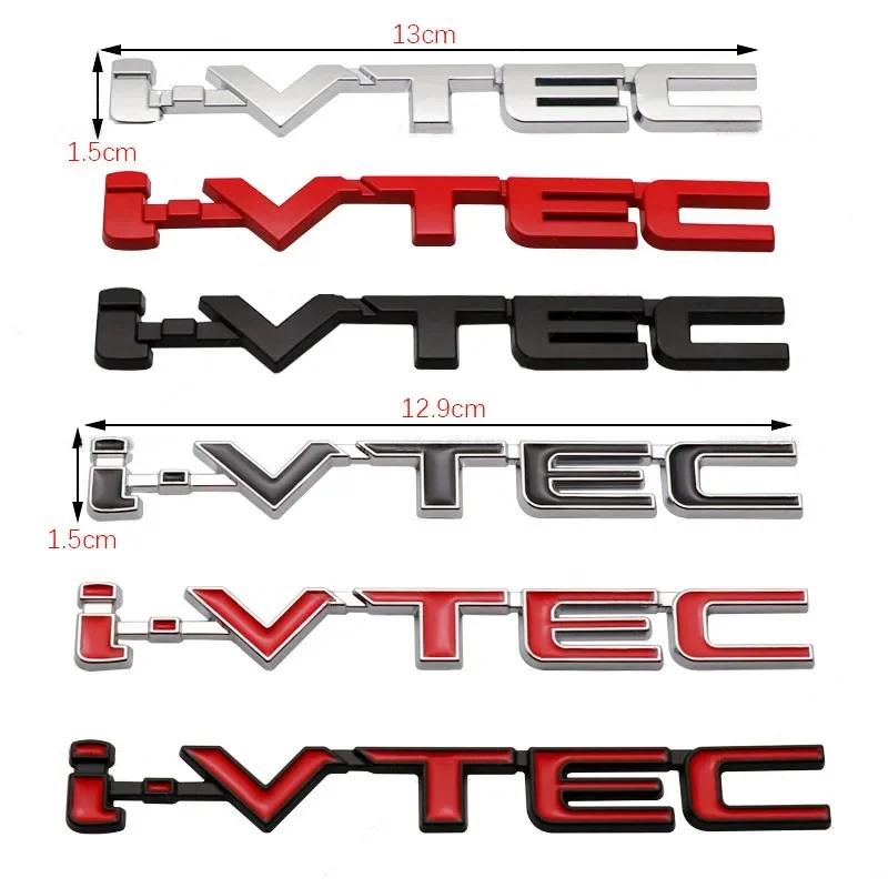 3D Chrómové Kovové Písmená na Auto Zadný Odznak Emblém Logo IVTEC Nálepka I VTEC Pre City Civic Accord Jazz CRV Príslušenstvo